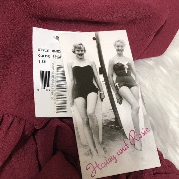 NWT Honey and Rosie Ruffled Tier Mini Dress Size Medium - Picture 10 of 14